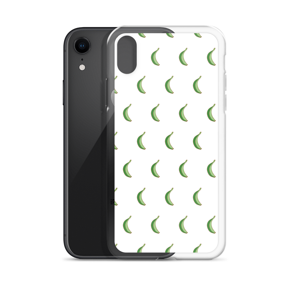 Platano All-Over iPhone Case (White)  - 2020 - DominicanGirlfriend.com - Frases Dominicanas - República Dominicana Lifestyle Graphic T-Shirts Streetwear & Accessories - New York - Bronx - Washington Heights - Miami - Florida - Boca Chica - USA - Dominican Clothing