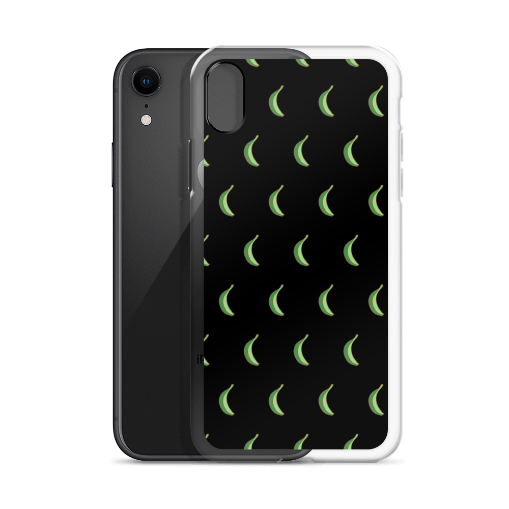 Platano All-Over iPhone Case (Black)  - 2020 - DominicanGirlfriend.com - Frases Dominicanas - República Dominicana Lifestyle Graphic T-Shirts Streetwear & Accessories - New York - Bronx - Washington Heights - Miami - Florida - Boca Chica - USA - Dominican Clothing