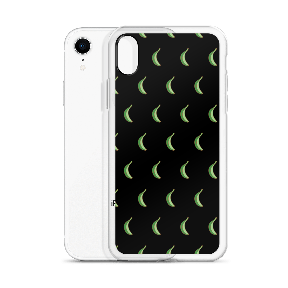 Platano All-Over iPhone Case (Black)  - 2020 - DominicanGirlfriend.com - Frases Dominicanas - República Dominicana Lifestyle Graphic T-Shirts Streetwear & Accessories - New York - Bronx - Washington Heights - Miami - Florida - Boca Chica - USA - Dominican Clothing