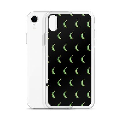 Platano All-Over iPhone Case (Black)  - 2020 - DominicanGirlfriend.com - Frases Dominicanas - República Dominicana Lifestyle Graphic T-Shirts Streetwear & Accessories - New York - Bronx - Washington Heights - Miami - Florida - Boca Chica - USA - Dominican Clothing