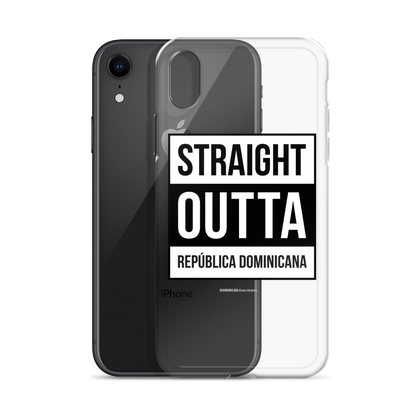 Straight Outta República Dominicana iPhone Case  - 2020 - DominicanGirlfriend.com - Frases Dominicanas - República Dominicana Lifestyle Graphic T-Shirts Streetwear & Accessories - New York - Bronx - Washington Heights - Miami - Florida - Boca Chica - USA - Dominican Clothing