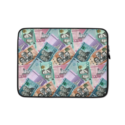 Dominican Pesos Laptop Sleeve  - 2020 - DominicanGirlfriend.com - Frases Dominicanas - República Dominicana Lifestyle Graphic T-Shirts Streetwear & Accessories - New York - Bronx - Washington Heights - Miami - Florida - Boca Chica - USA - Dominican Clothing