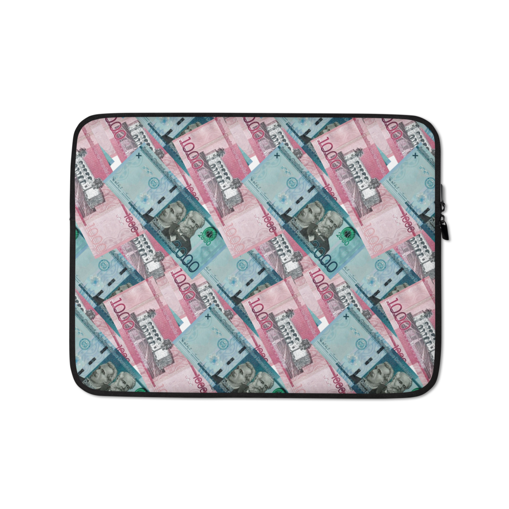 1000 y 2000 Dominican Pesos Laptop Sleeve  - 2020 - DominicanGirlfriend.com - Frases Dominicanas - República Dominicana Lifestyle Graphic T-Shirts Streetwear & Accessories - New York - Bronx - Washington Heights - Miami - Florida - Boca Chica - USA - Dominican Clothing