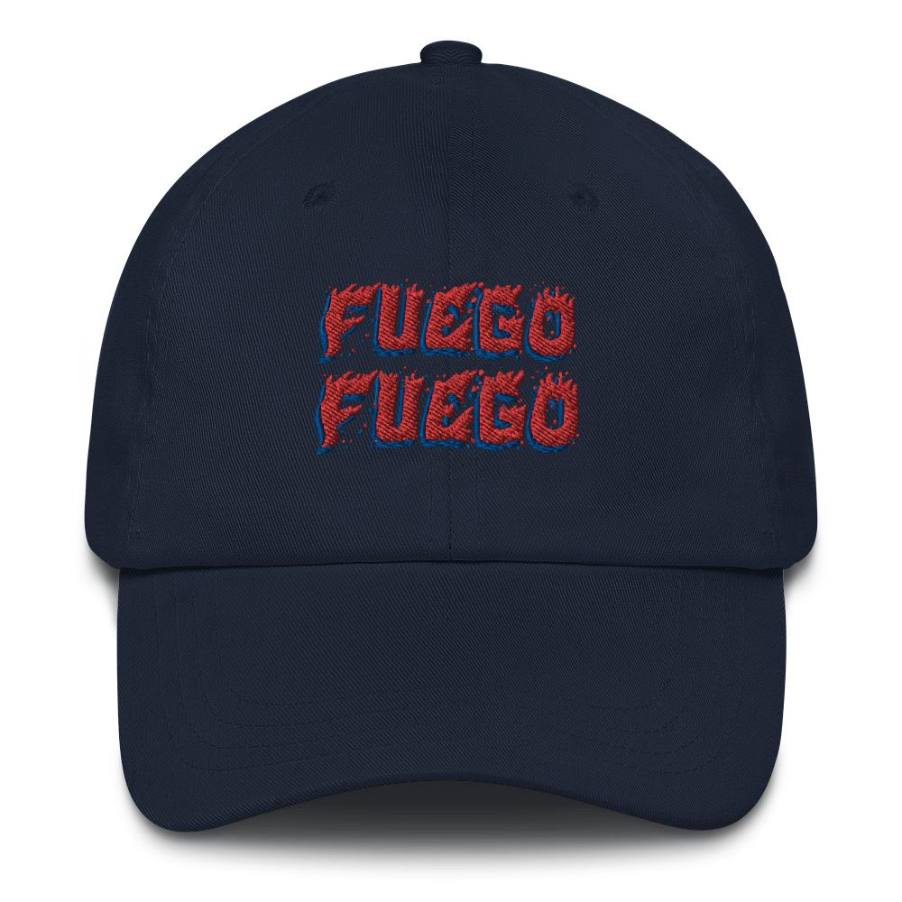 Fuego Dad hat  - 2020 - DominicanGirlfriend.com - Frases Dominicanas - República Dominicana Lifestyle Graphic T-Shirts Streetwear & Accessories - New York - Bronx - Washington Heights - Miami - Florida - Boca Chica - USA - Dominican Clothing