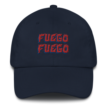 Fuego Dad hat  - 2020 - DominicanGirlfriend.com - Frases Dominicanas - República Dominicana Lifestyle Graphic T-Shirts Streetwear & Accessories - New York - Bronx - Washington Heights - Miami - Florida - Boca Chica - USA - Dominican Clothing