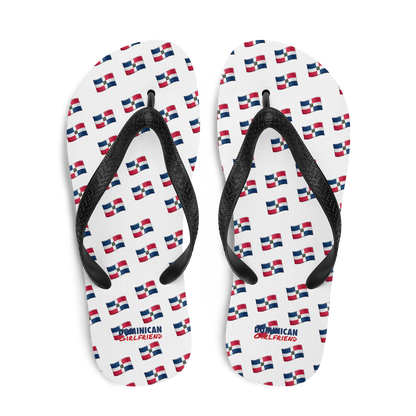 All-Over Emoji República Dominicana Flag Flip-Flops  - 2020 - DominicanGirlfriend.com - Frases Dominicanas - República Dominicana Lifestyle Graphic T-Shirts Streetwear & Accessories - New York - Bronx - Washington Heights - Miami - Florida - Boca Chica - USA - Dominican Clothing