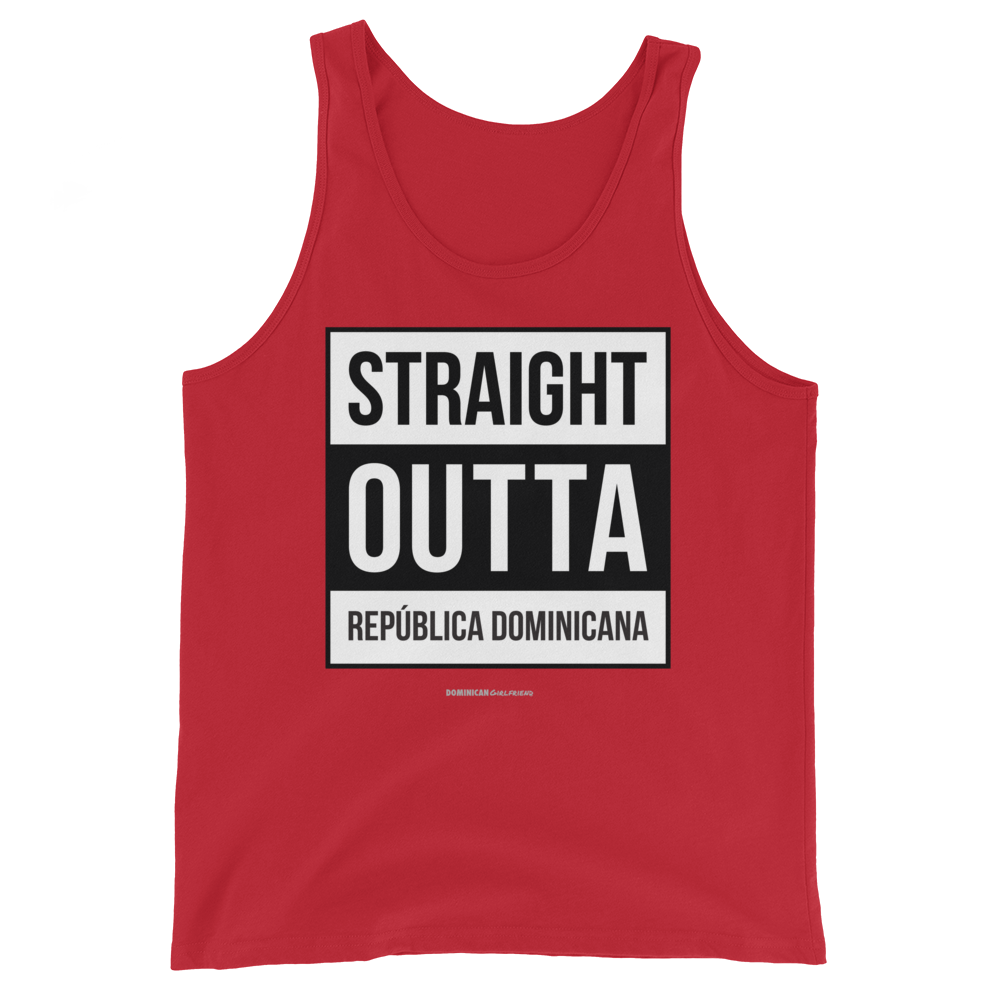 Straight Outta República Dominicana Unisex Tank Top  - 2020 - DominicanGirlfriend.com - Frases Dominicanas - República Dominicana Lifestyle Graphic T-Shirts Streetwear & Accessories - New York - Bronx - Washington Heights - Miami - Florida - Boca Chica - USA - Dominican Clothing