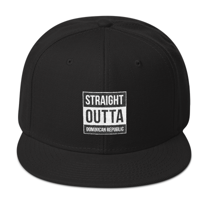 Straight Outta Dominican Republic Snapback  - 2020 - DominicanGirlfriend.com - Frases Dominicanas - República Dominicana Lifestyle Graphic T-Shirts Streetwear & Accessories - New York - Bronx - Washington Heights - Miami - Florida - Boca Chica - USA - Dominican Clothing