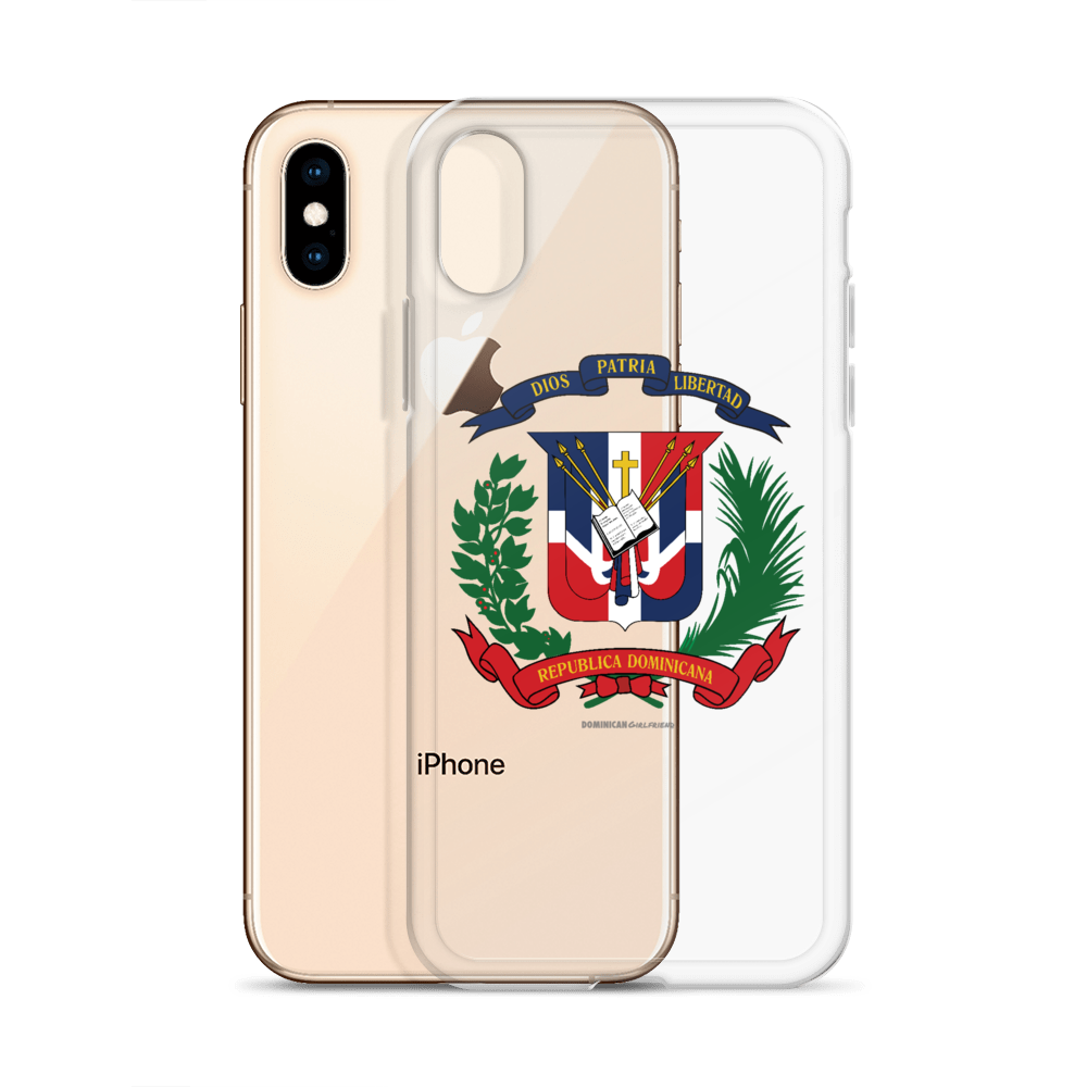 Escudo de la República Dominicana iPhone Case  - 2020 - DominicanGirlfriend.com - Frases Dominicanas - República Dominicana Lifestyle Graphic T-Shirts Streetwear & Accessories - New York - Bronx - Washington Heights - Miami - Florida - Boca Chica - USA - Dominican Clothing
