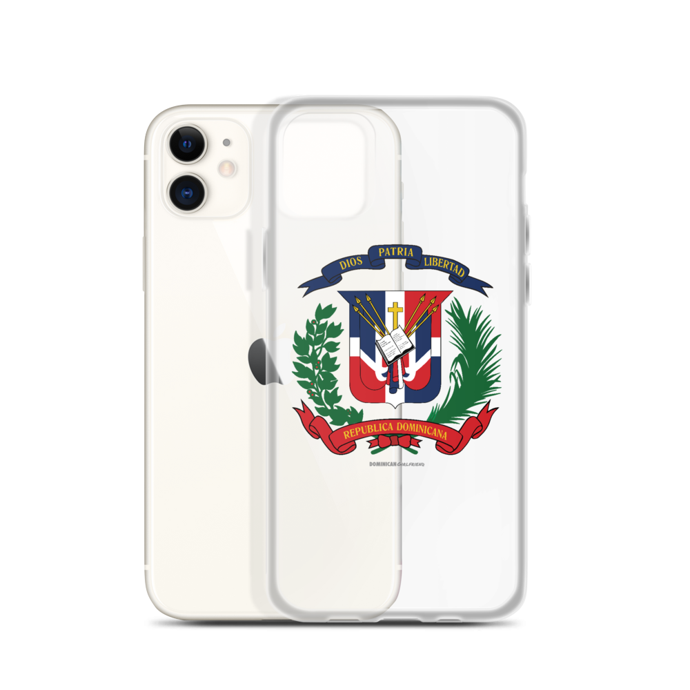 Escudo de la República Dominicana iPhone Case  - 2020 - DominicanGirlfriend.com - Frases Dominicanas - República Dominicana Lifestyle Graphic T-Shirts Streetwear & Accessories - New York - Bronx - Washington Heights - Miami - Florida - Boca Chica - USA - Dominican Clothing