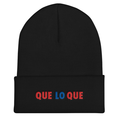 Que Lo Que Cuffed Beanie  - 2020 - DominicanGirlfriend.com - Frases Dominicanas - República Dominicana Lifestyle Graphic T-Shirts Streetwear & Accessories - New York - Bronx - Washington Heights - Miami - Florida - Boca Chica - USA - Dominican Clothing