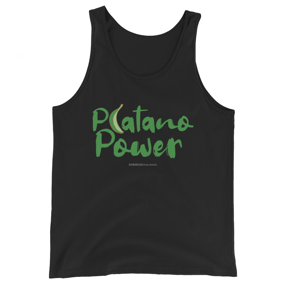 Platano Power Tank Top  - 2020 - DominicanGirlfriend.com - Frases Dominicanas - República Dominicana Lifestyle Graphic T-Shirts Streetwear & Accessories - New York - Bronx - Washington Heights - Miami - Florida - Boca Chica - USA - Dominican Clothing
