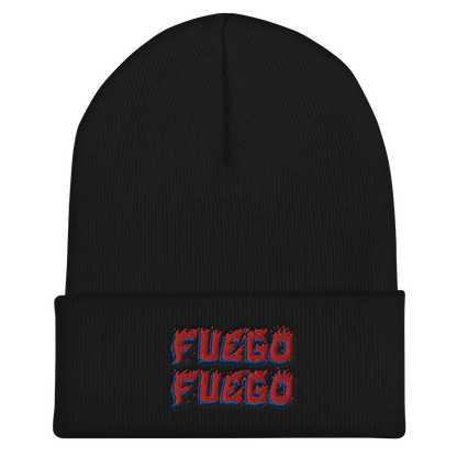 Fuego Cuffed Beanie  - 2020 - DominicanGirlfriend.com - Frases Dominicanas - República Dominicana Lifestyle Graphic T-Shirts Streetwear & Accessories - New York - Bronx - Washington Heights - Miami - Florida - Boca Chica - USA - Dominican Clothing