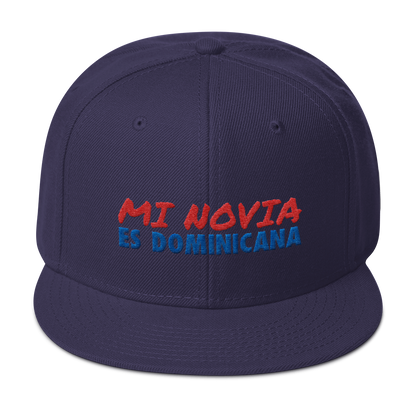 Mi Novia Es Dominicana Snapback Hat  - 2020 - DominicanGirlfriend.com - Frases Dominicanas - República Dominicana Lifestyle Graphic T-Shirts Streetwear & Accessories - New York - Bronx - Washington Heights - Miami - Florida - Boca Chica - USA - Dominican Clothing