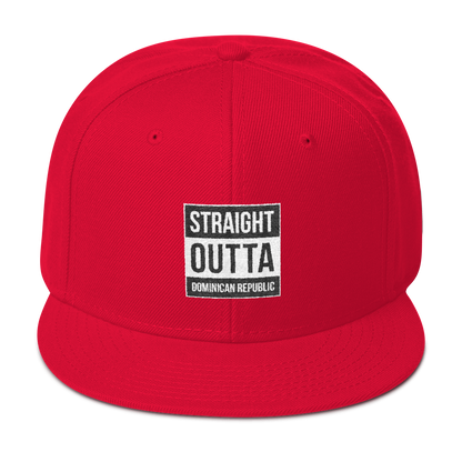 Straight Outta Dominican Republic Snapback  - 2020 - DominicanGirlfriend.com - Frases Dominicanas - República Dominicana Lifestyle Graphic T-Shirts Streetwear & Accessories - New York - Bronx - Washington Heights - Miami - Florida - Boca Chica - USA - Dominican Clothing