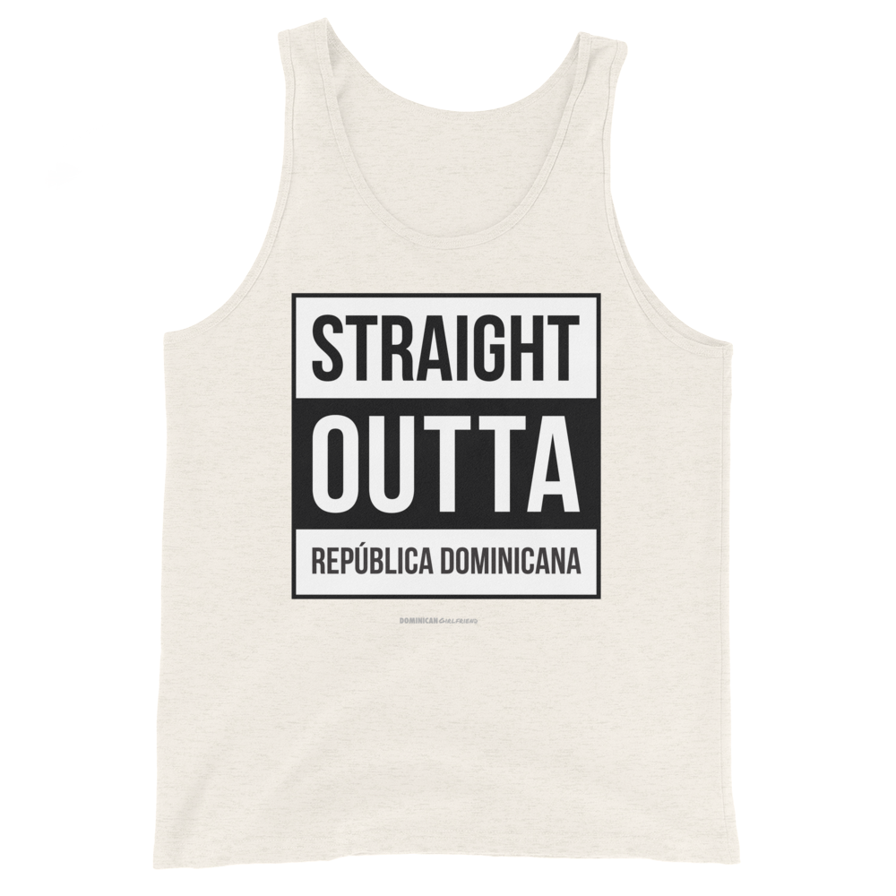 Straight Outta República Dominicana Unisex Tank Top  - 2020 - DominicanGirlfriend.com - Frases Dominicanas - República Dominicana Lifestyle Graphic T-Shirts Streetwear & Accessories - New York - Bronx - Washington Heights - Miami - Florida - Boca Chica - USA - Dominican Clothing