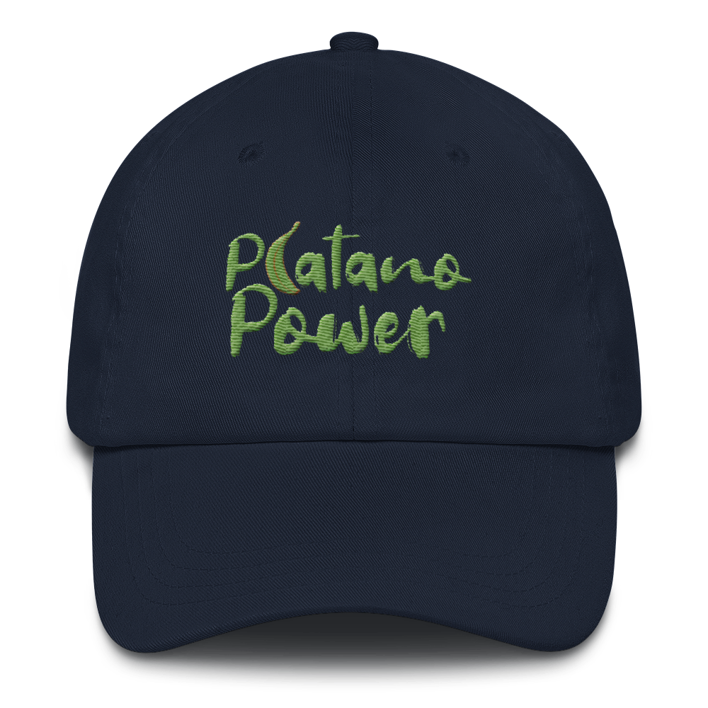 Platano Power Dad Hat  - 2020 - DominicanGirlfriend.com - Frases Dominicanas - República Dominicana Lifestyle Graphic T-Shirts Streetwear & Accessories - New York - Bronx - Washington Heights - Miami - Florida - Boca Chica - USA - Dominican Clothing