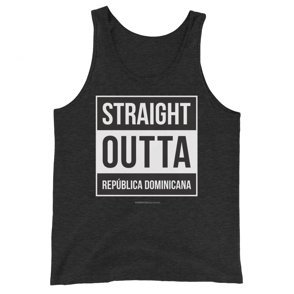 Straight Outta República Dominicana Unisex Tank Top  - 2020 - DominicanGirlfriend.com - Frases Dominicanas - República Dominicana Lifestyle Graphic T-Shirts Streetwear & Accessories - New York - Bronx - Washington Heights - Miami - Florida - Boca Chica - USA - Dominican Clothing