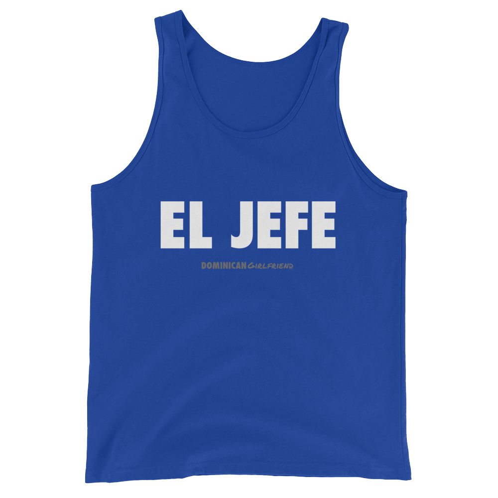 El Jefe Tank Top  - 2020 - DominicanGirlfriend.com - Frases Dominicanas - República Dominicana Lifestyle Graphic T-Shirts Streetwear & Accessories - New York - Bronx - Washington Heights - Miami - Florida - Boca Chica - USA - Dominican Clothing