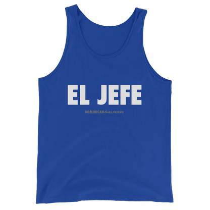El Jefe Tank Top  - 2020 - DominicanGirlfriend.com - Frases Dominicanas - República Dominicana Lifestyle Graphic T-Shirts Streetwear & Accessories - New York - Bronx - Washington Heights - Miami - Florida - Boca Chica - USA - Dominican Clothing