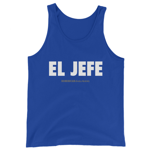 El Jefe Tank Top  - 2020 - DominicanGirlfriend.com - Frases Dominicanas - República Dominicana Lifestyle Graphic T-Shirts Streetwear & Accessories - New York - Bronx - Washington Heights - Miami - Florida - Boca Chica - USA - Dominican Clothing