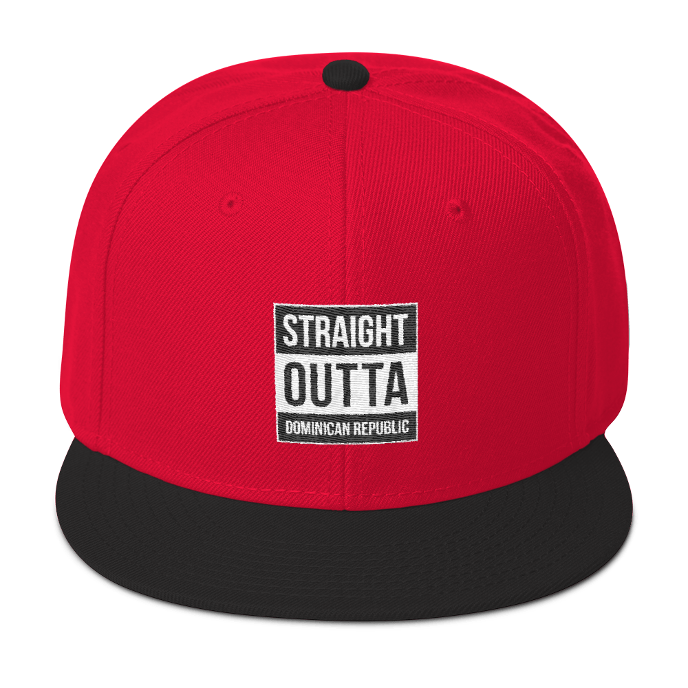 Straight Outta Dominican Republic Snapback  - 2020 - DominicanGirlfriend.com - Frases Dominicanas - República Dominicana Lifestyle Graphic T-Shirts Streetwear & Accessories - New York - Bronx - Washington Heights - Miami - Florida - Boca Chica - USA - Dominican Clothing