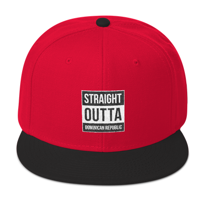 Straight Outta Dominican Republic Snapback  - 2020 - DominicanGirlfriend.com - Frases Dominicanas - República Dominicana Lifestyle Graphic T-Shirts Streetwear & Accessories - New York - Bronx - Washington Heights - Miami - Florida - Boca Chica - USA - Dominican Clothing