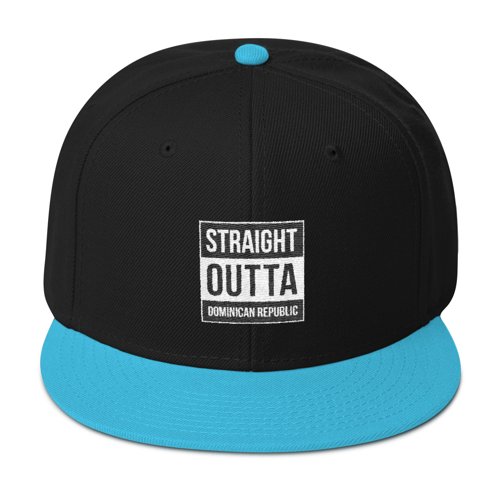 Straight Outta Dominican Republic Snapback  - 2020 - DominicanGirlfriend.com - Frases Dominicanas - República Dominicana Lifestyle Graphic T-Shirts Streetwear & Accessories - New York - Bronx - Washington Heights - Miami - Florida - Boca Chica - USA - Dominican Clothing