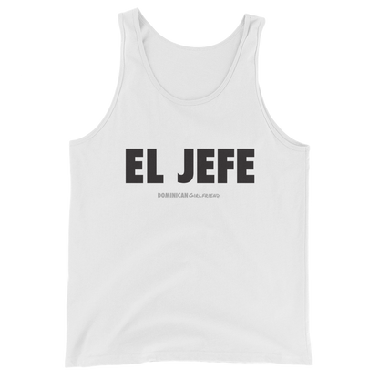 El Jefe Tank Top  - 2020 - DominicanGirlfriend.com - Frases Dominicanas - República Dominicana Lifestyle Graphic T-Shirts Streetwear & Accessories - New York - Bronx - Washington Heights - Miami - Florida - Boca Chica - USA - Dominican Clothing