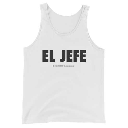 El Jefe Tank Top  - 2020 - DominicanGirlfriend.com - Frases Dominicanas - República Dominicana Lifestyle Graphic T-Shirts Streetwear & Accessories - New York - Bronx - Washington Heights - Miami - Florida - Boca Chica - USA - Dominican Clothing
