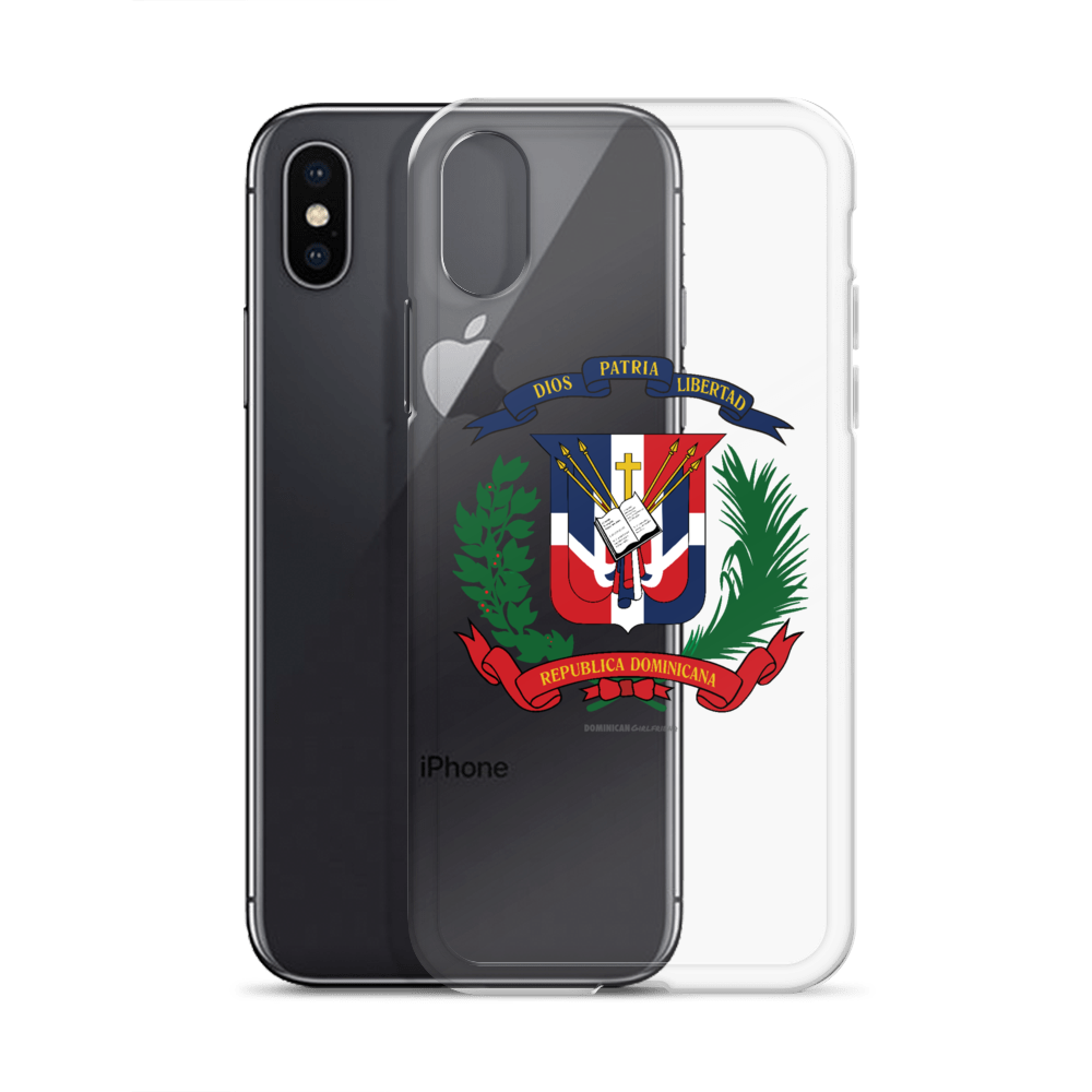 Escudo de la República Dominicana iPhone Case  - 2020 - DominicanGirlfriend.com - Frases Dominicanas - República Dominicana Lifestyle Graphic T-Shirts Streetwear & Accessories - New York - Bronx - Washington Heights - Miami - Florida - Boca Chica - USA - Dominican Clothing
