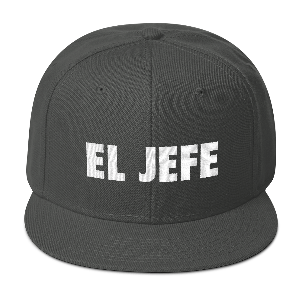 El Jefe Snapback Hat  - 2020 - DominicanGirlfriend.com - Frases Dominicanas - República Dominicana Lifestyle Graphic T-Shirts Streetwear & Accessories - New York - Bronx - Washington Heights - Miami - Florida - Boca Chica - USA - Dominican Clothing
