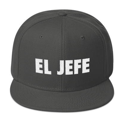 El Jefe Snapback Hat  - 2020 - DominicanGirlfriend.com - Frases Dominicanas - República Dominicana Lifestyle Graphic T-Shirts Streetwear & Accessories - New York - Bronx - Washington Heights - Miami - Florida - Boca Chica - USA - Dominican Clothing