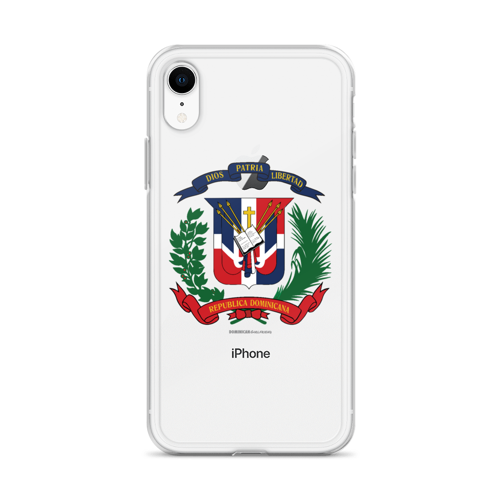 Escudo de la República Dominicana iPhone Case  - 2020 - DominicanGirlfriend.com - Frases Dominicanas - República Dominicana Lifestyle Graphic T-Shirts Streetwear & Accessories - New York - Bronx - Washington Heights - Miami - Florida - Boca Chica - USA - Dominican Clothing