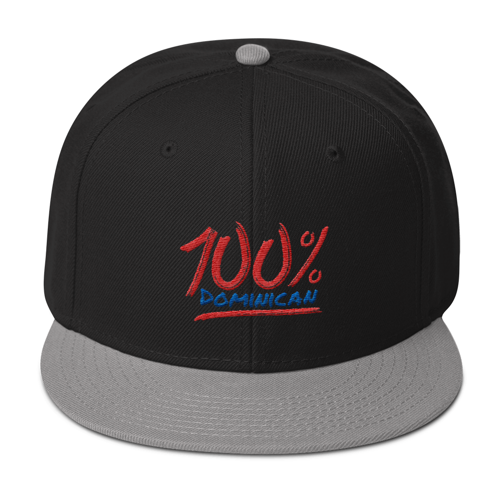 100% Dominican Snapback Hat  - 2020 - DominicanGirlfriend.com - Frases Dominicanas - República Dominicana Lifestyle Graphic T-Shirts Streetwear & Accessories - New York - Bronx - Washington Heights - Miami - Florida - Boca Chica - USA - Dominican Clothing