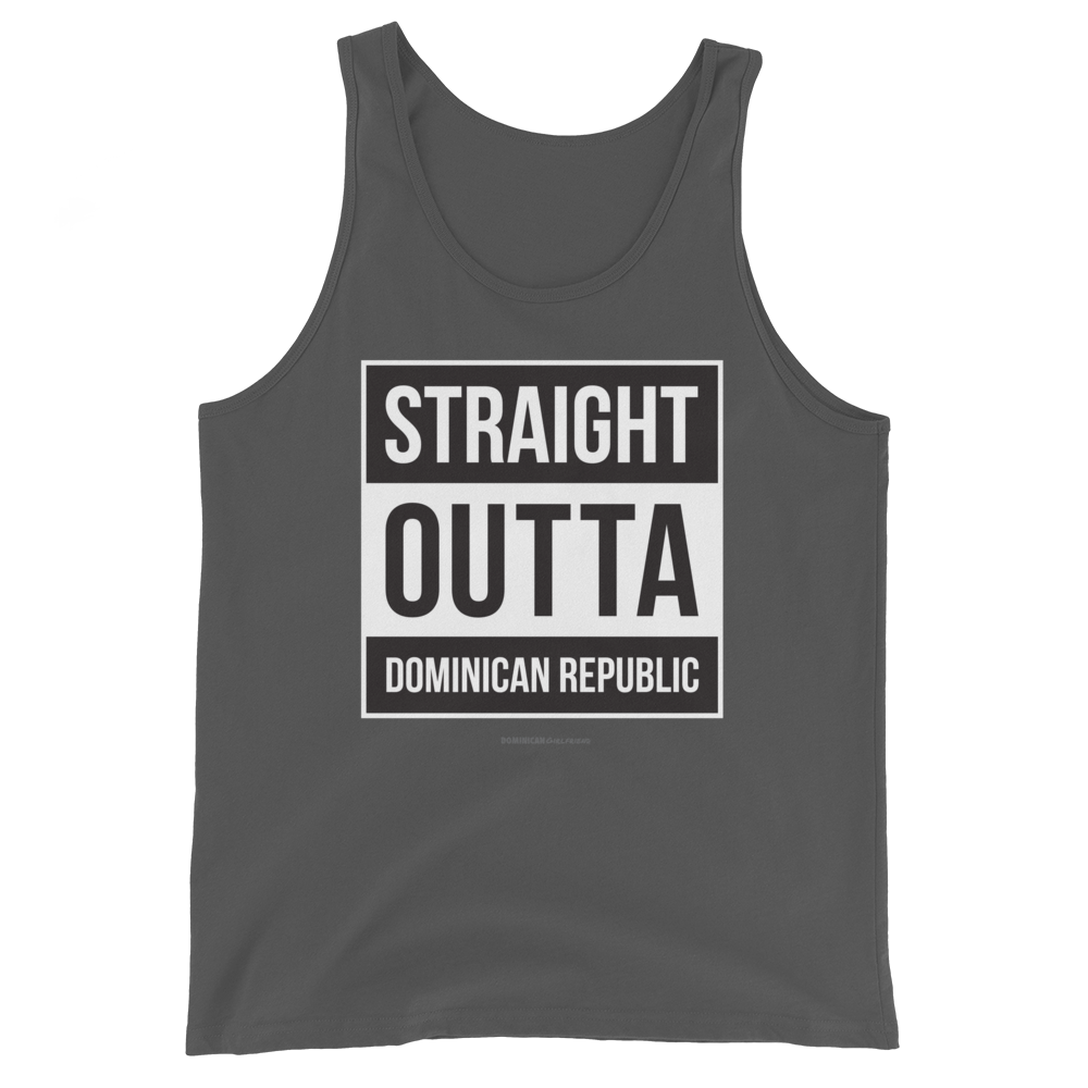 Straight Outta Dominican Republic Tank Top  - 2020 - DominicanGirlfriend.com - Frases Dominicanas - República Dominicana Lifestyle Graphic T-Shirts Streetwear & Accessories - New York - Bronx - Washington Heights - Miami - Florida - Boca Chica - USA - Dominican Clothing