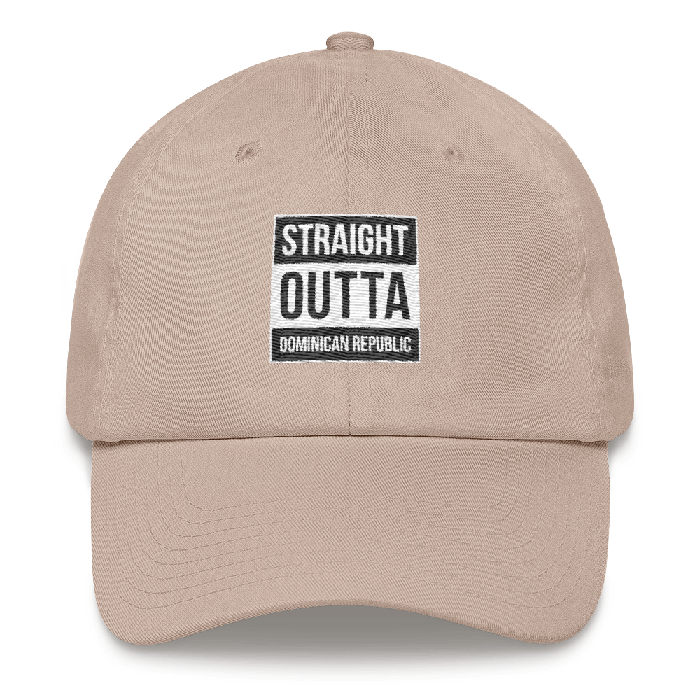 Straight Outta Dominican Republic Dad hat  - 2020 - DominicanGirlfriend.com - Frases Dominicanas - República Dominicana Lifestyle Graphic T-Shirts Streetwear & Accessories - New York - Bronx - Washington Heights - Miami - Florida - Boca Chica - USA - Dominican Clothing