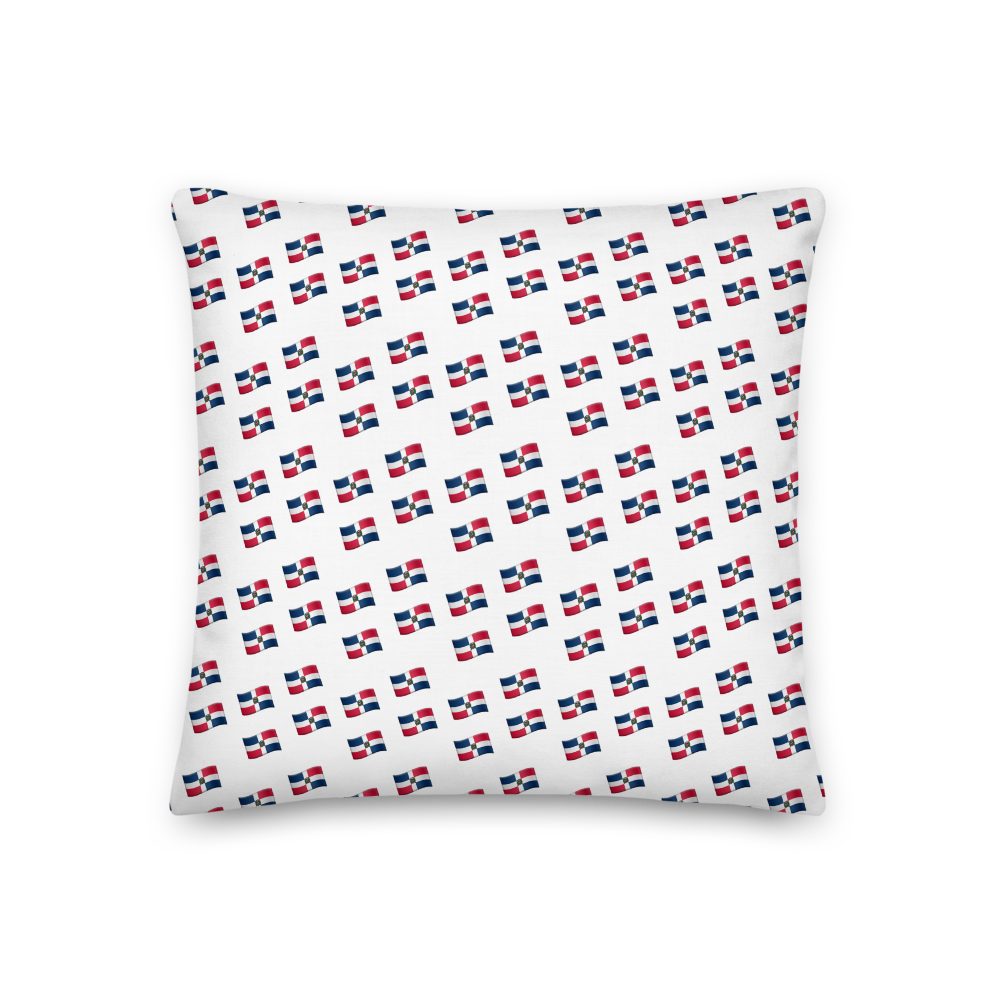 All-Over Emoji República Dominicana Flag Premium Pillow  - 2020 - DominicanGirlfriend.com - Frases Dominicanas - República Dominicana Lifestyle Graphic T-Shirts Streetwear & Accessories - New York - Bronx - Washington Heights - Miami - Florida - Boca Chica - USA - Dominican Clothing