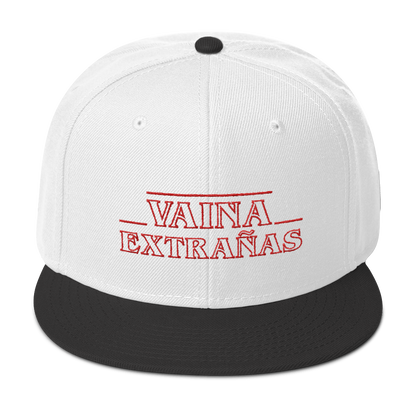 Vaina Extrañas Snapback Hat  - 2020 - DominicanGirlfriend.com - Frases Dominicanas - República Dominicana Lifestyle Graphic T-Shirts Streetwear & Accessories - New York - Bronx - Washington Heights - Miami - Florida - Boca Chica - USA - Dominican Clothing