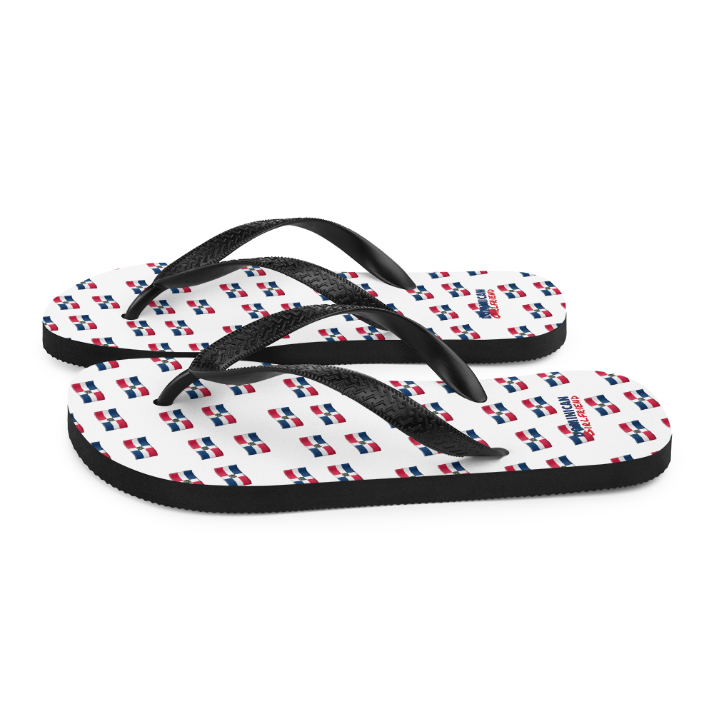 All-Over Emoji República Dominicana Flag Flip-Flops  - 2020 - DominicanGirlfriend.com - Frases Dominicanas - República Dominicana Lifestyle Graphic T-Shirts Streetwear & Accessories - New York - Bronx - Washington Heights - Miami - Florida - Boca Chica - USA - Dominican Clothing