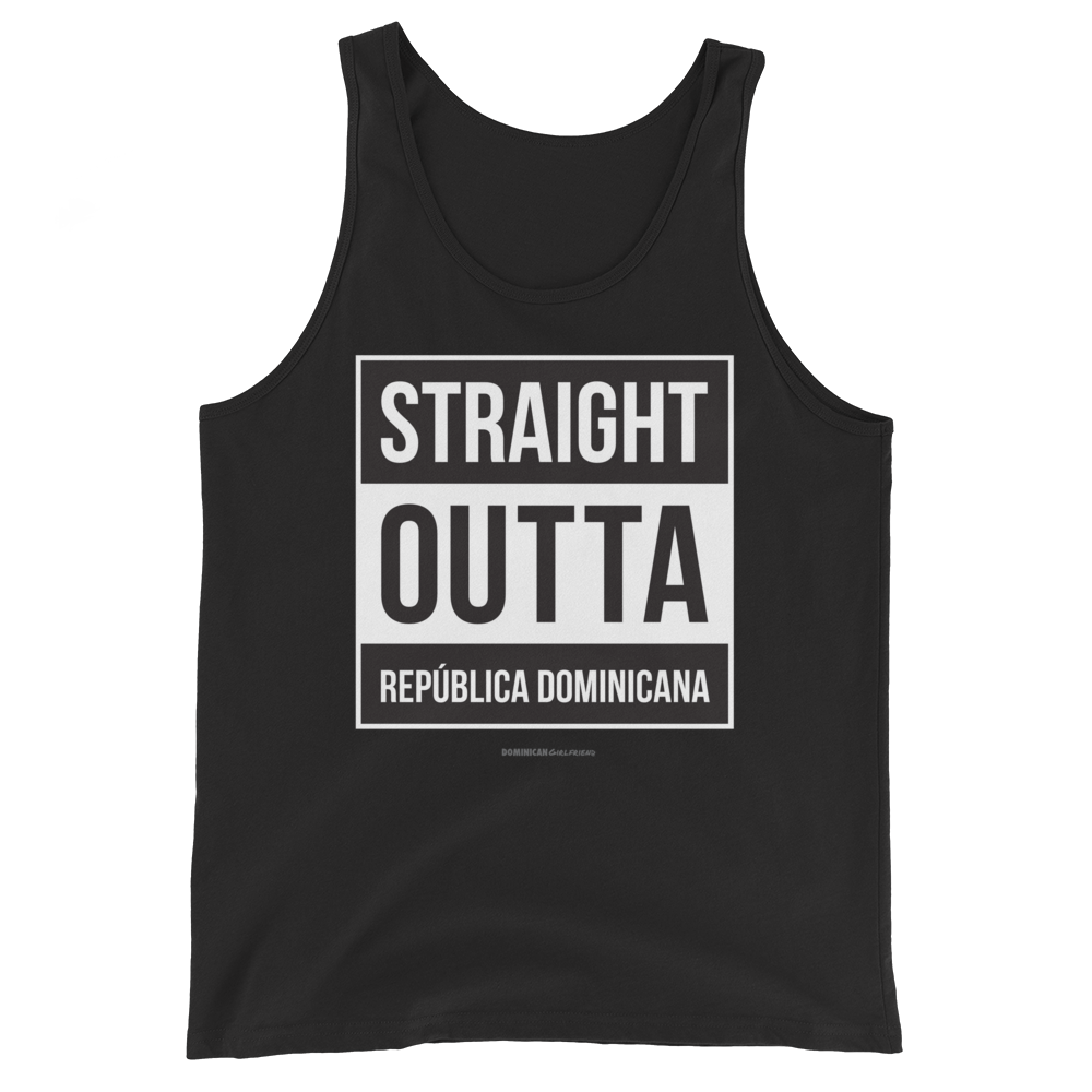 Straight Outta República Dominicana Unisex Tank Top  - 2020 - DominicanGirlfriend.com - Frases Dominicanas - República Dominicana Lifestyle Graphic T-Shirts Streetwear & Accessories - New York - Bronx - Washington Heights - Miami - Florida - Boca Chica - USA - Dominican Clothing