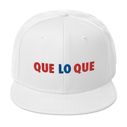 Que Lo Que Snapback Hat  - 2020 - DominicanGirlfriend.com - Frases Dominicanas - República Dominicana Lifestyle Graphic T-Shirts Streetwear & Accessories - New York - Bronx - Washington Heights - Miami - Florida - Boca Chica - USA - Dominican Clothing