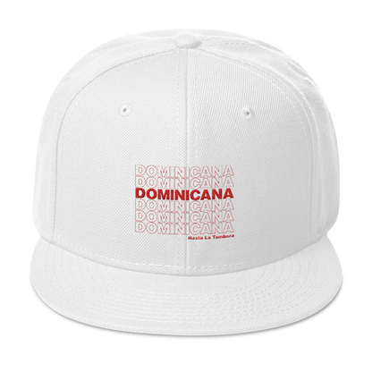 Dominicana Hasta La Tambora Snapback  - 2020 - DominicanGirlfriend.com - Frases Dominicanas - República Dominicana Lifestyle Graphic T-Shirts Streetwear & Accessories - New York - Bronx - Washington Heights - Miami - Florida - Boca Chica - USA - Dominican Clothing