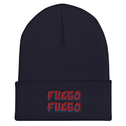 Fuego Cuffed Beanie  - 2020 - DominicanGirlfriend.com - Frases Dominicanas - República Dominicana Lifestyle Graphic T-Shirts Streetwear & Accessories - New York - Bronx - Washington Heights - Miami - Florida - Boca Chica - USA - Dominican Clothing