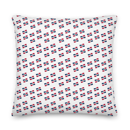 All-Over Emoji República Dominicana Flag Premium Pillow  - 2020 - DominicanGirlfriend.com - Frases Dominicanas - República Dominicana Lifestyle Graphic T-Shirts Streetwear & Accessories - New York - Bronx - Washington Heights - Miami - Florida - Boca Chica - USA - Dominican Clothing