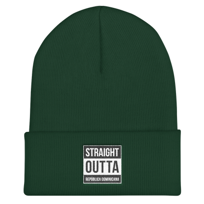 Straight Outta República Dominicana  Cuffed Beanie  - 2020 - DominicanGirlfriend.com - Frases Dominicanas - República Dominicana Lifestyle Graphic T-Shirts Streetwear & Accessories - New York - Bronx - Washington Heights - Miami - Florida - Boca Chica - USA - Dominican Clothing