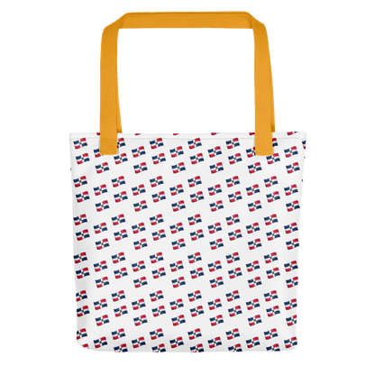 All-Over Emoji República Dominicana Flag Tote bag  - 2020 - DominicanGirlfriend.com - Frases Dominicanas - República Dominicana Lifestyle Graphic T-Shirts Streetwear & Accessories - New York - Bronx - Washington Heights - Miami - Florida - Boca Chica - USA - Dominican Clothing