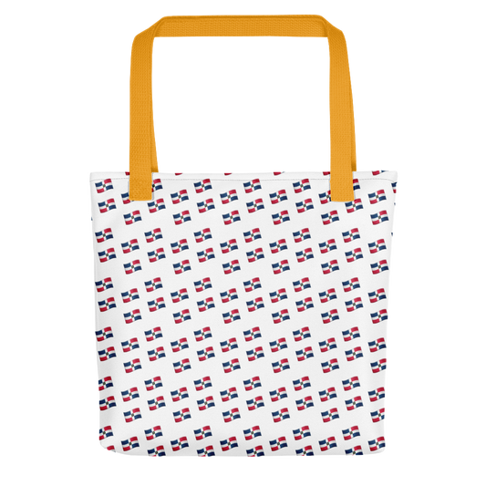 All-Over Emoji República Dominicana Flag Tote bag  - 2020 - DominicanGirlfriend.com - Frases Dominicanas - República Dominicana Lifestyle Graphic T-Shirts Streetwear & Accessories - New York - Bronx - Washington Heights - Miami - Florida - Boca Chica - USA - Dominican Clothing