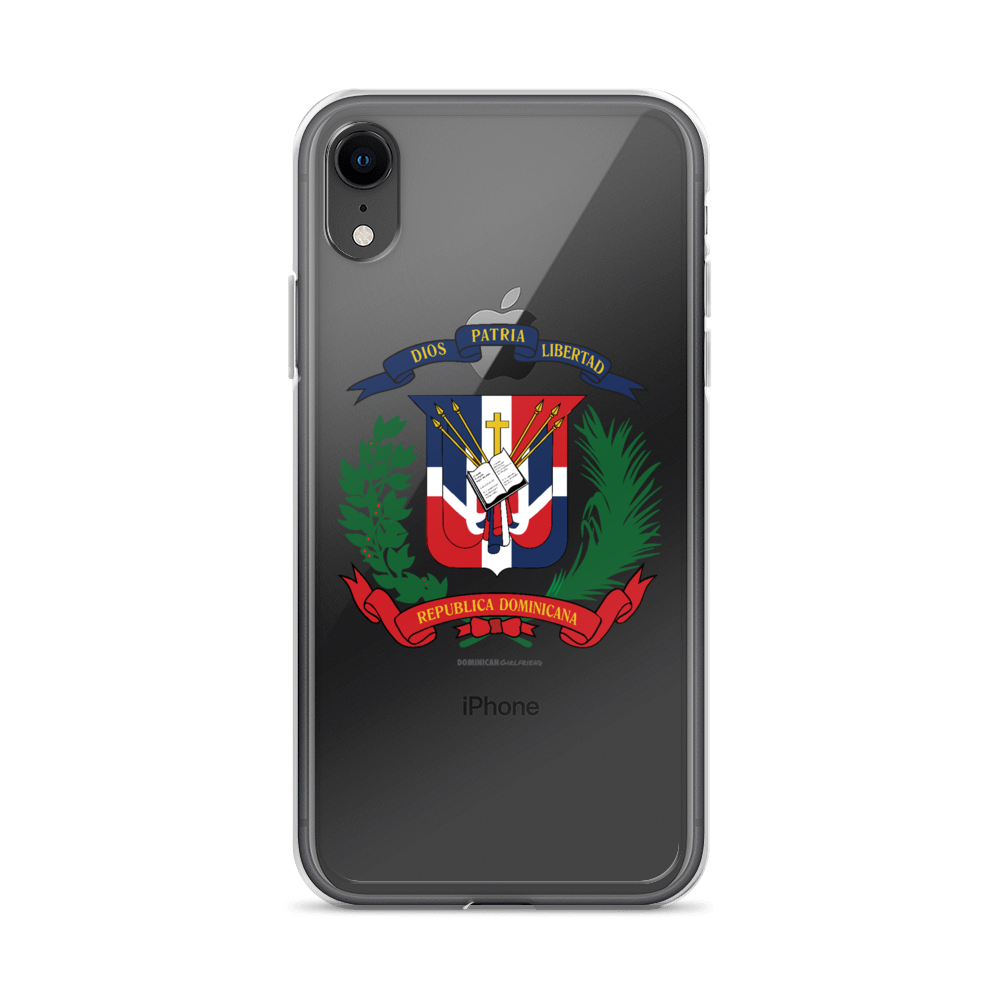 Escudo de la República Dominicana iPhone Case  - 2020 - DominicanGirlfriend.com - Frases Dominicanas - República Dominicana Lifestyle Graphic T-Shirts Streetwear & Accessories - New York - Bronx - Washington Heights - Miami - Florida - Boca Chica - USA - Dominican Clothing