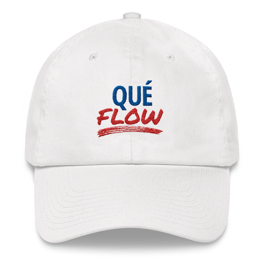 Que Flow Dad Hat  - 2020 - DominicanGirlfriend.com - Frases Dominicanas - República Dominicana Lifestyle Graphic T-Shirts Streetwear & Accessories - New York - Bronx - Washington Heights - Miami - Florida - Boca Chica - USA - Dominican Clothing